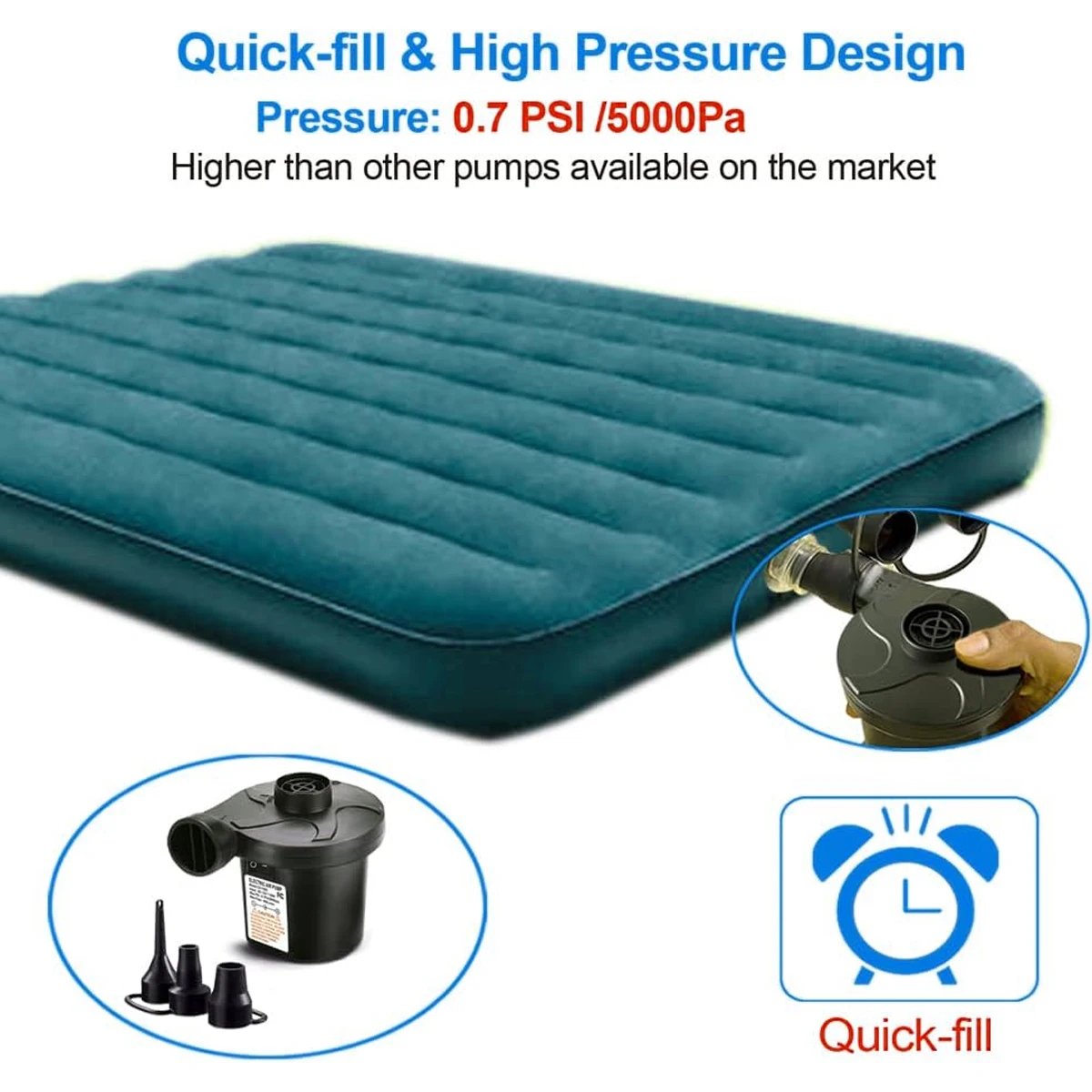 OEM Mini Electric Power Air Pump Portable Mini Electric Power Air Pump for Swimming Ring Air Mattress Inflatable Sofa Plastic - view 5