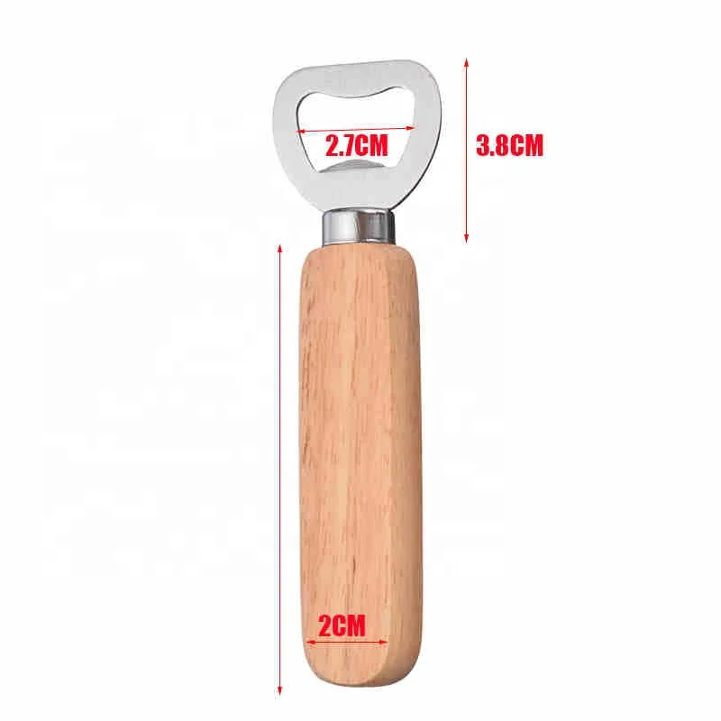 Wooden Bottle Opener Beer Can Opener Household Kitchen Bar Tools For Home  Handle Handheld Wine Soda Glass Cap (1pc)