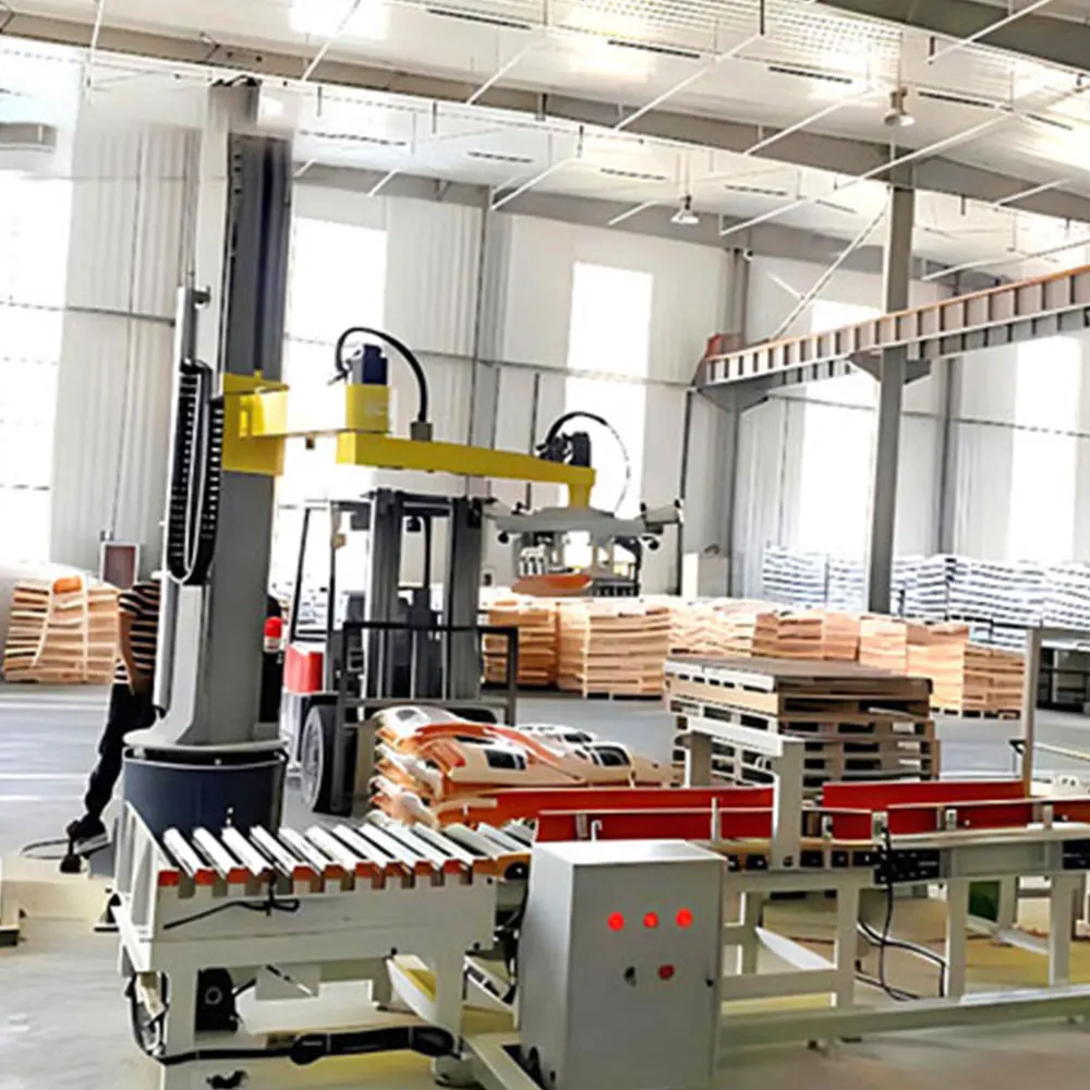 Compact Single Column Swivel Arm Robot Palletizer, Servo Driven Cartesian Coordinate Palletizer for Case,carton,box