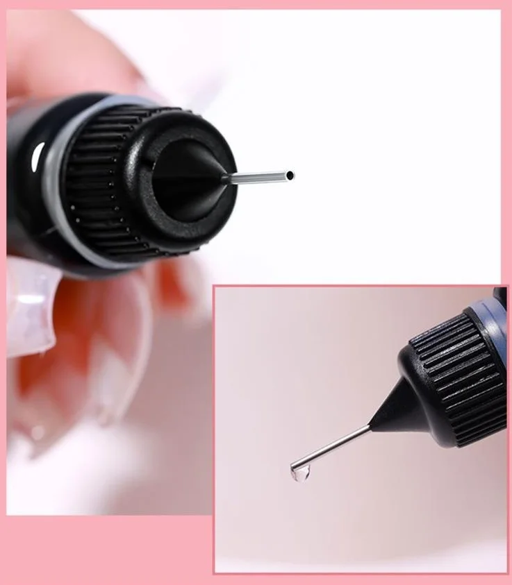 Bin 10ml Clear Nail Art Glue Edge Sealing Filling Gel Stick Drill Gel