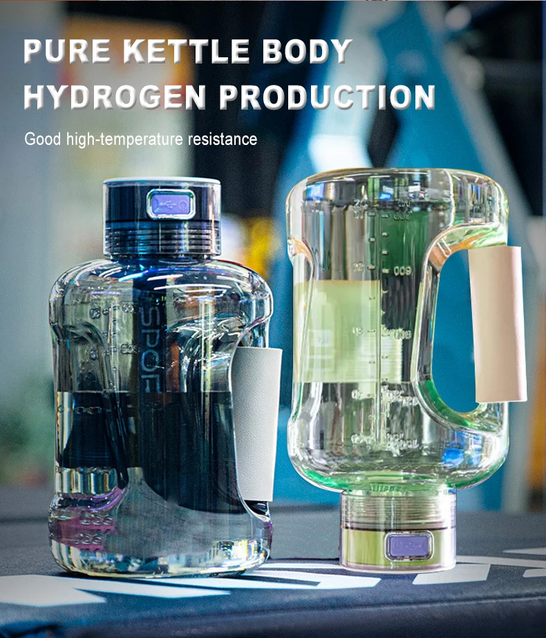 Hydrogen Water Bottle, 50oz/1.5L Large-Capacity Hydrogen Water Generator With SPE/PEM Technology, Rechargeable Hydrogen Water Ionizer, 6 Min Electrolysis For Sports Fitness Exercise Gift