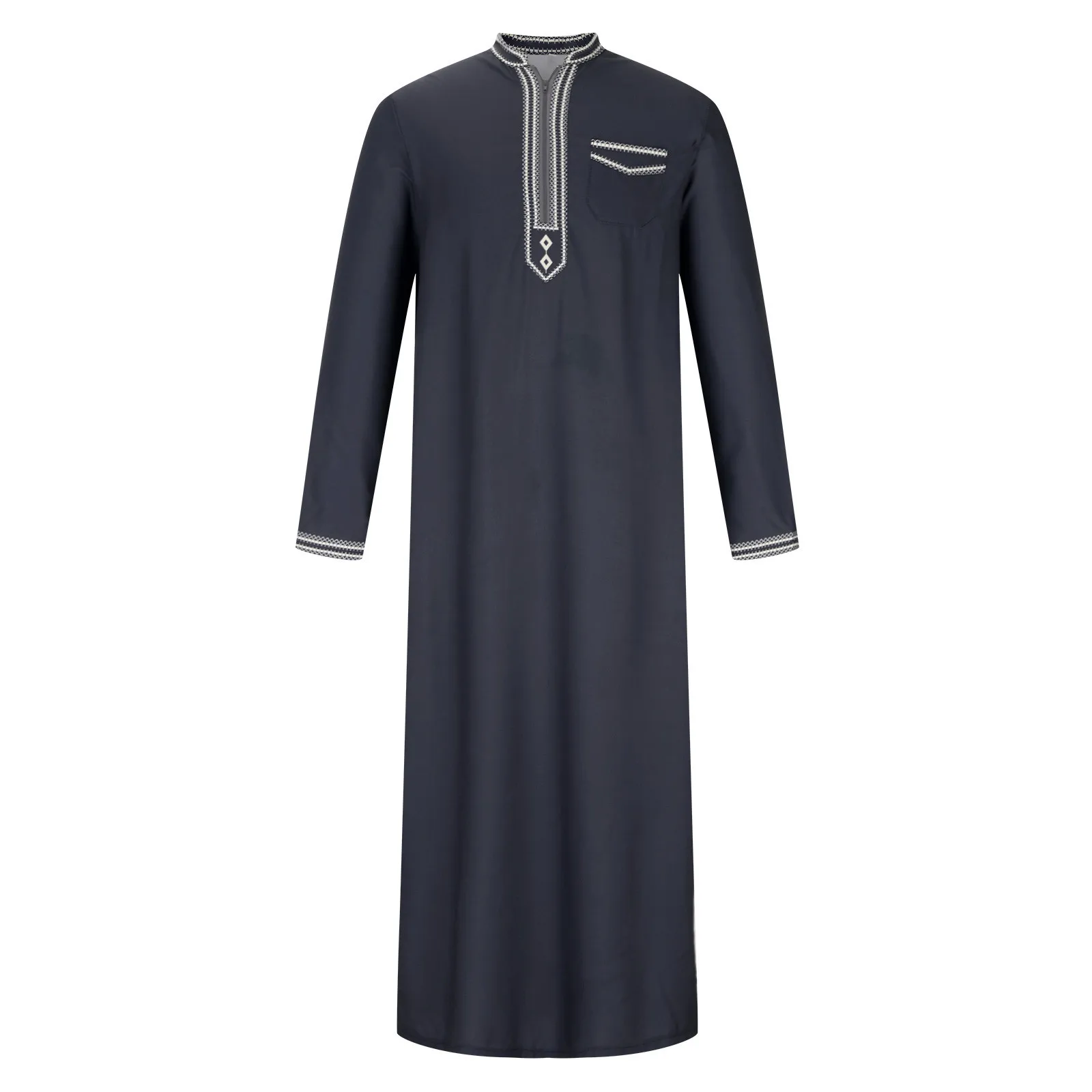 Traditional Arabic Men's Long Dress Saudi Style Winter Thobes for Men  Muslim Islamic Clothing Made of Polyester