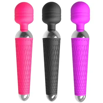 Levett Silicone woman Vibrator 10 Vibration Modes Powerful Vibrating AV Wand Vaginal Massager Sex Toys for women
