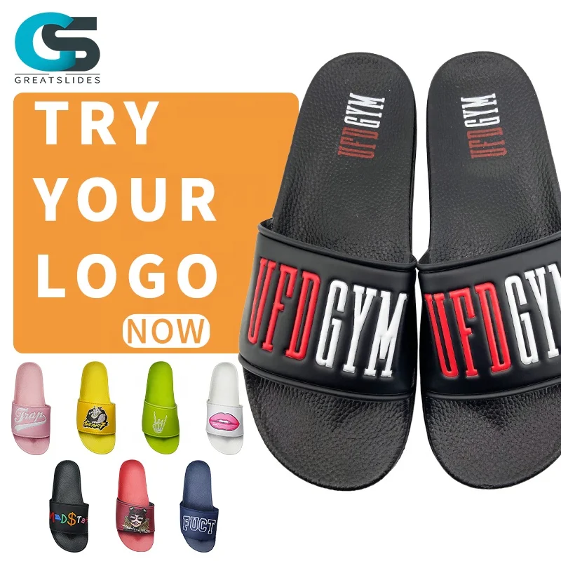 Greatslides 2024 New Import Slipper China,Logo Design Slippers for Men High Quality,Embossed Slides Slippers Unisex