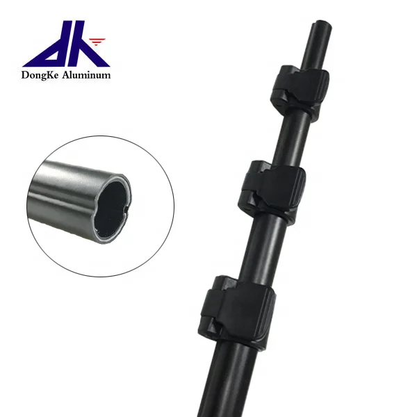 Customized 6063 Flip Clamp Locking Aluminum Telescopic Tube
