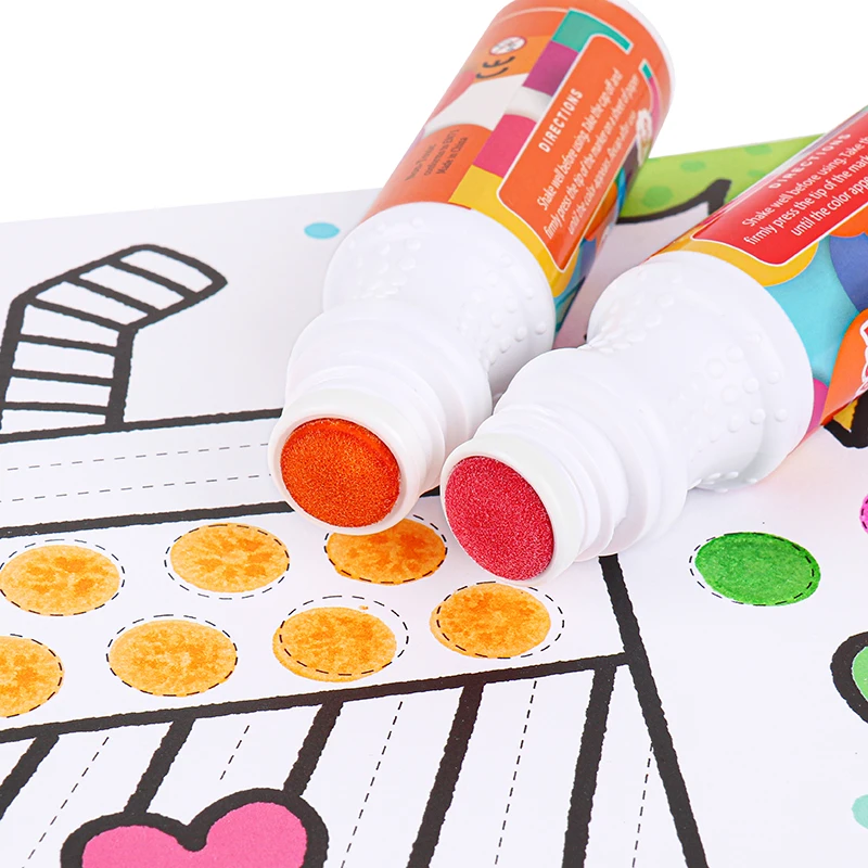 OEM 18mm Nibs 60ml Dot Marker Washable Paint Brush Pen Bingo Dabber Art Markers for Kids Drawing Toys