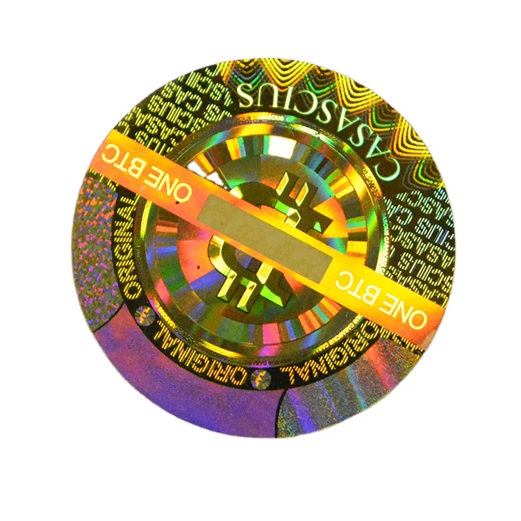 Customer Printing Holographic Sticker Circle Safety Seal 3D Hologram Sticker Custom for Security Label