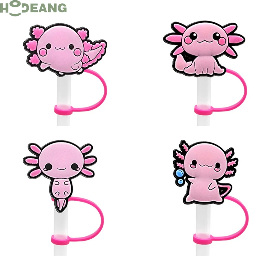 Axolotl Straw Topper Axolotl Straw Cover Assorted Kawaii Silicone