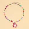 Collar de cuentas de semillas de oso de fresa