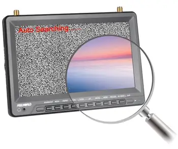 FEELWORLD PVR1032 | 10.1" 500cd/m² 5.8GHz High Brightness Build in Battery FPV Monitor Wireless Receiver Drone Monitor product image