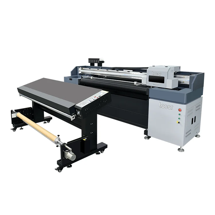 Locor/Mimage 1.8m Wide Format UV Hybrid Printer 3-6pcs I3200 Heads Flatbed Machine for PVC Rigid Banner Wallpaper Leather