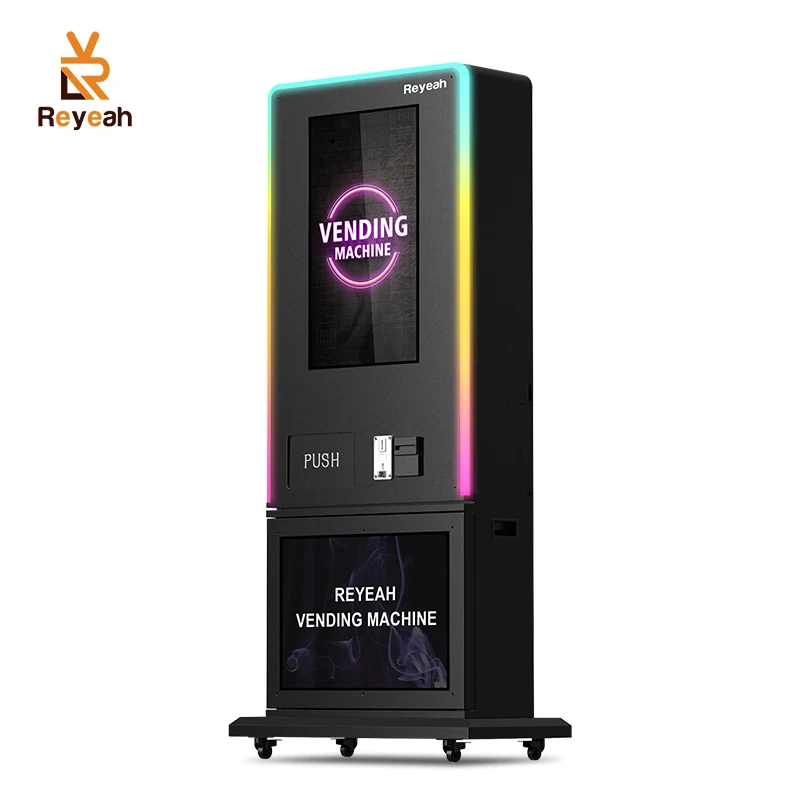 Reyeah Face Recognition Biometric Vending Machine Cbd Id Card Reader Large Capacity 32 Inch Touch Screen Vending Machine