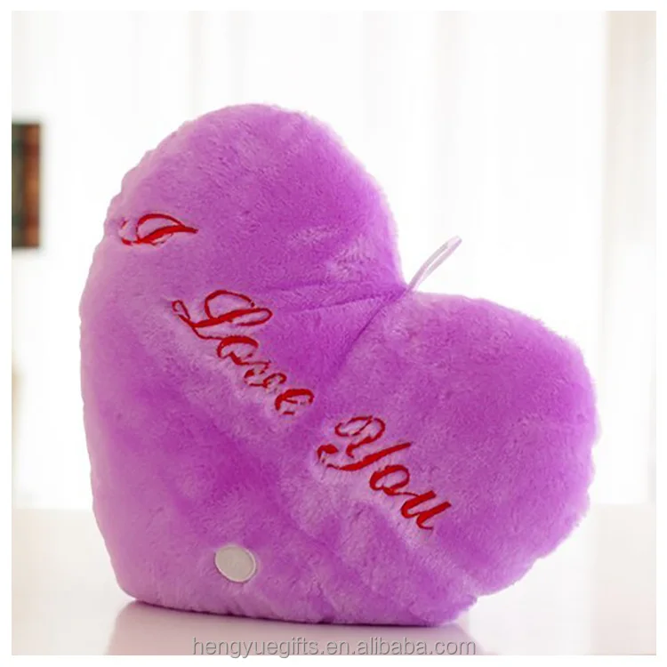 Valentine's Day Creative 34CM Glowing Pillow Led Light Colorful Luminous Stars Plush Toys For Kids Children