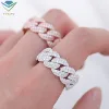 White-iced out cuban ring