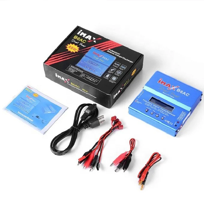 iMAX B6 AC RC充電器 80W B6AC 6A バランス充電器 デジタルLCD