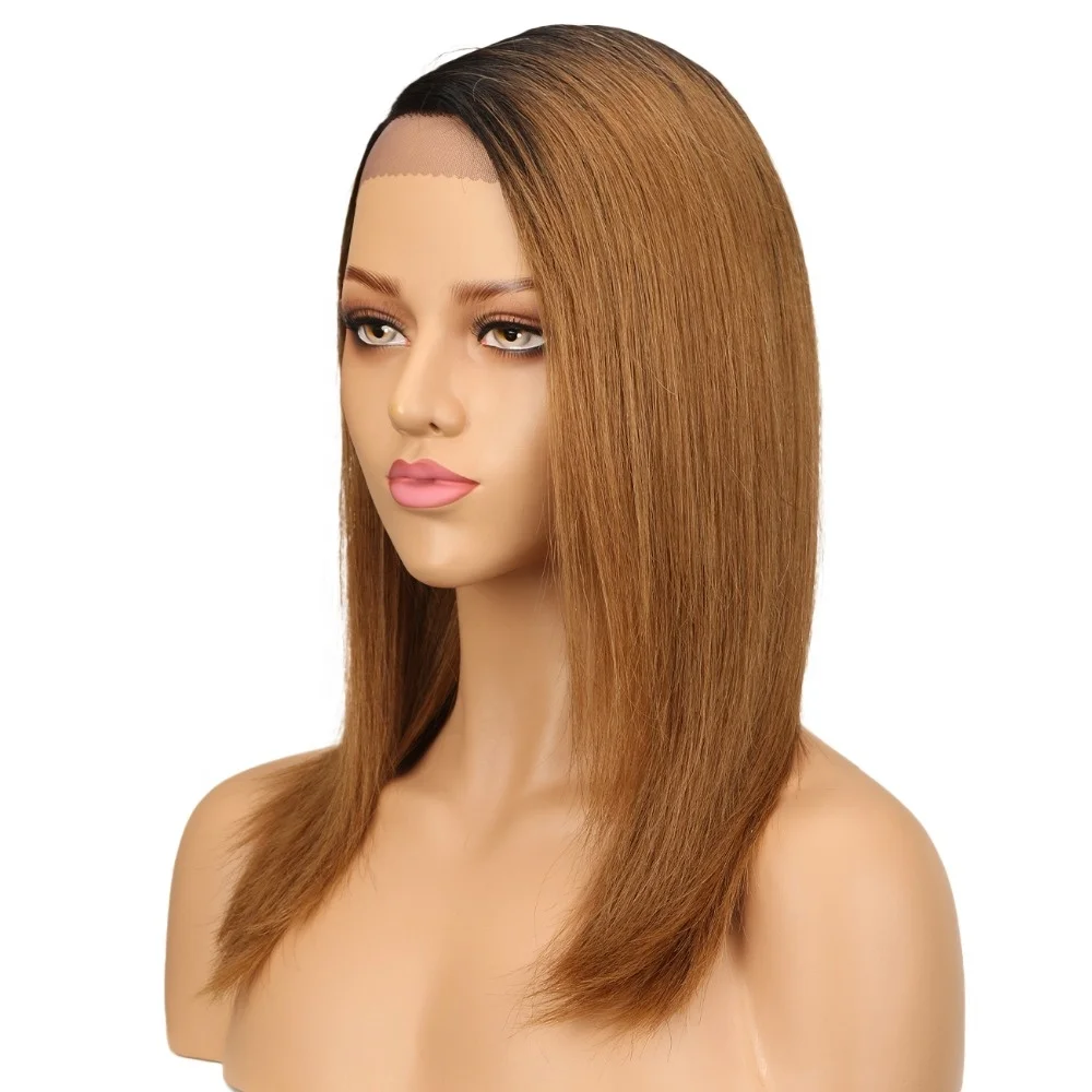 Human Lace Part Glueless Red Blend Curly 180 Density Full 18 Inches Frontal Colored Wigs Human Hair Lace Front