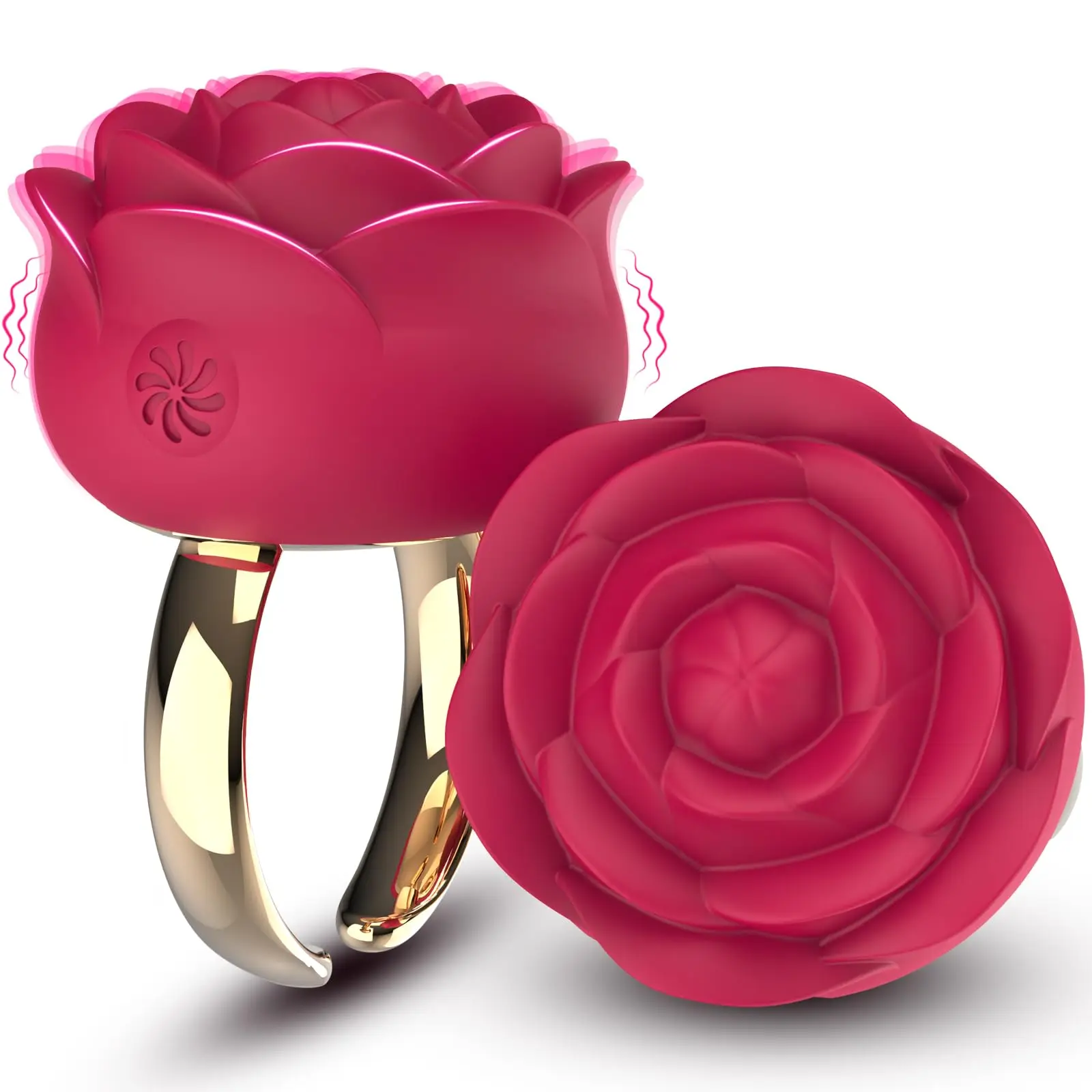 Popular Women's Finger Ring Rose Vibrator Sex Toy Popular Women's Finger Ring Rose Vibrator Sex Toy
