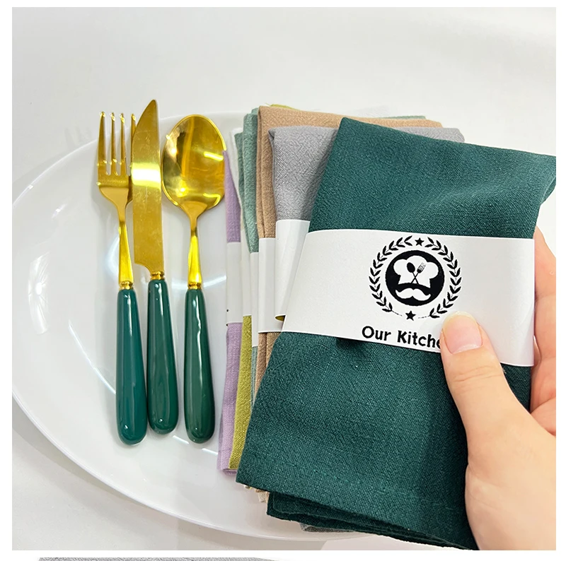 Buti Solid Color Linen Cotton Placemats Dinner Bar Restaurant Wedding