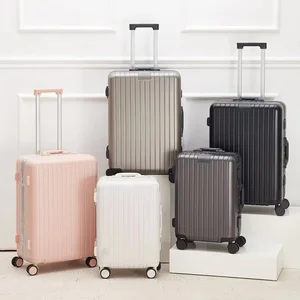 2026 New Style Luggage Case Durable Hard Shell Aluminium Frame Luxury Trolley Suitcase Large Capacity Fashionable Travel Case