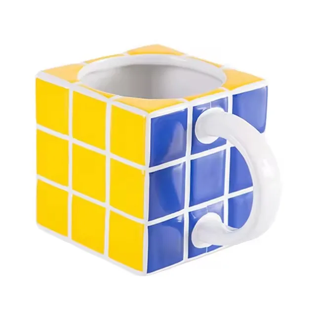 Coffee Mug Cup Unique Shape Ceramic Rubiks Cube 3D Customized CLASSIC Custom Printed Coffee Mugs Artificial Sustainable Presents