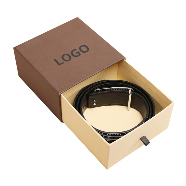 Luxury Custom Solid Cardboard Paper Drawer Favour Box T-shirt Belt Packaging Slide Boxes