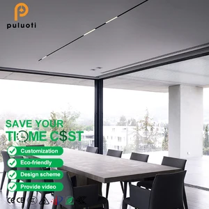 DC24V Magnetic Project Linear Grille LED Track Spotlight 10W 20W 30W Cob Chip Modern Design for Home Office Magnetic Track Light