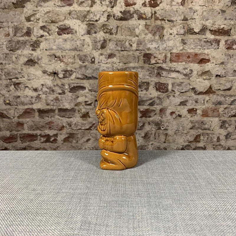 Custom Unique Party Tiki Mug Brown Ceramic 3D Mug Drinkware for Tiki Bar