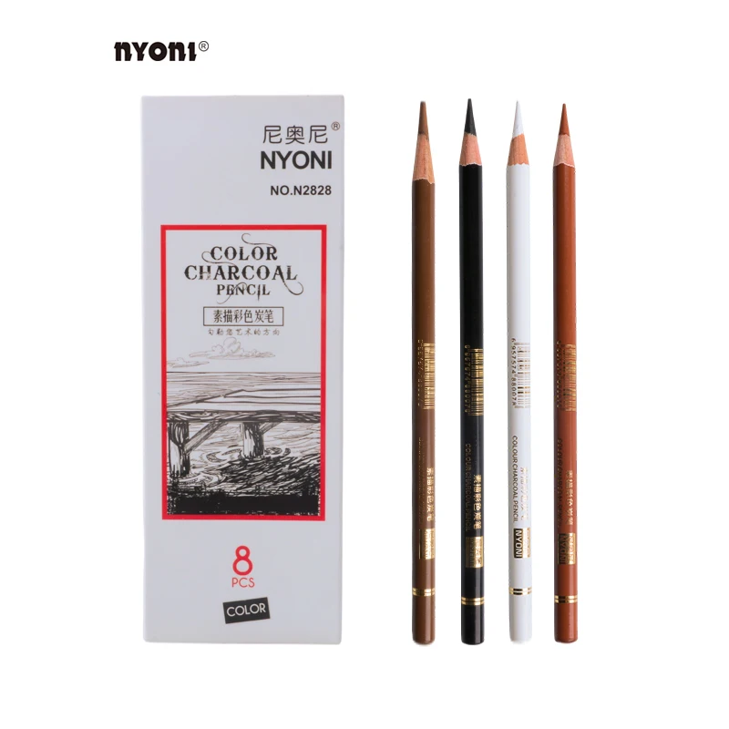 nyoni-n2828 professional 4 colored charcoal pencil