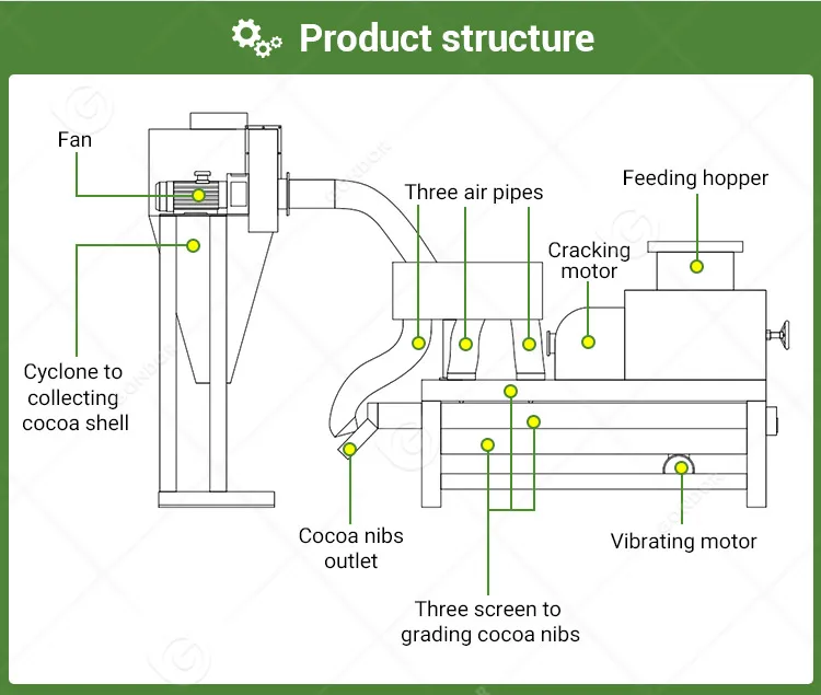 Multifunctional Peeling Machine - Efficient Cocoa Bean Processing