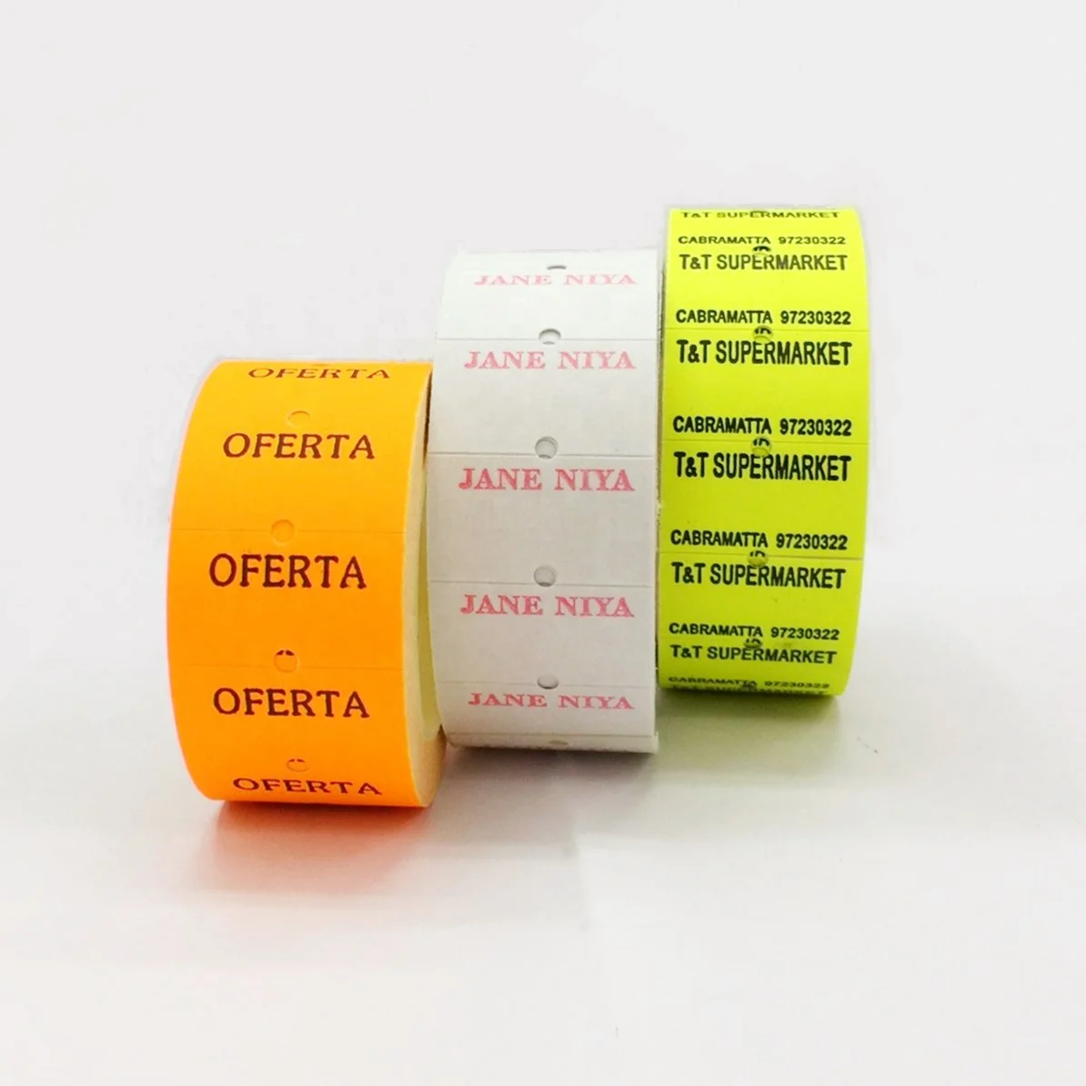 pre printed price stickers