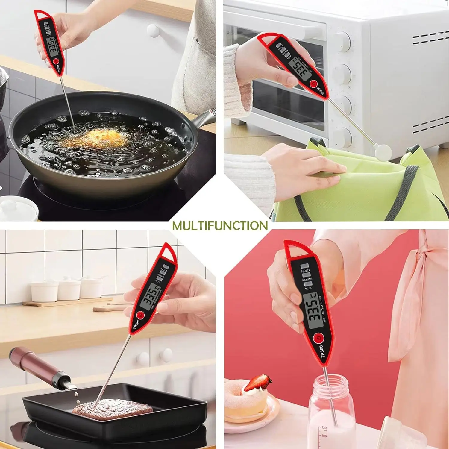 Factory Direct Sale Digital Kitchen Thermometer for Kitchen Meat Thermometer Milk Cooking Thermometer