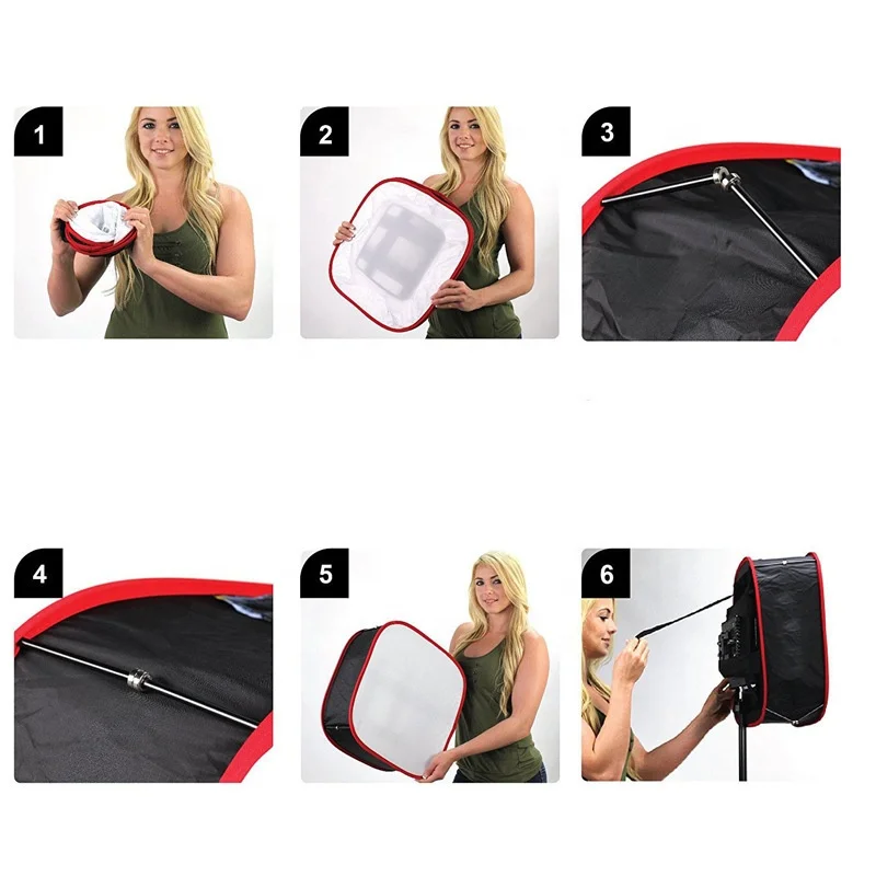 
Профессиональный Легко носить складная 41 см комбинированный D предохранитель большой софтбокс со светодиодной подсветкой диффузор для студийной фотографии 