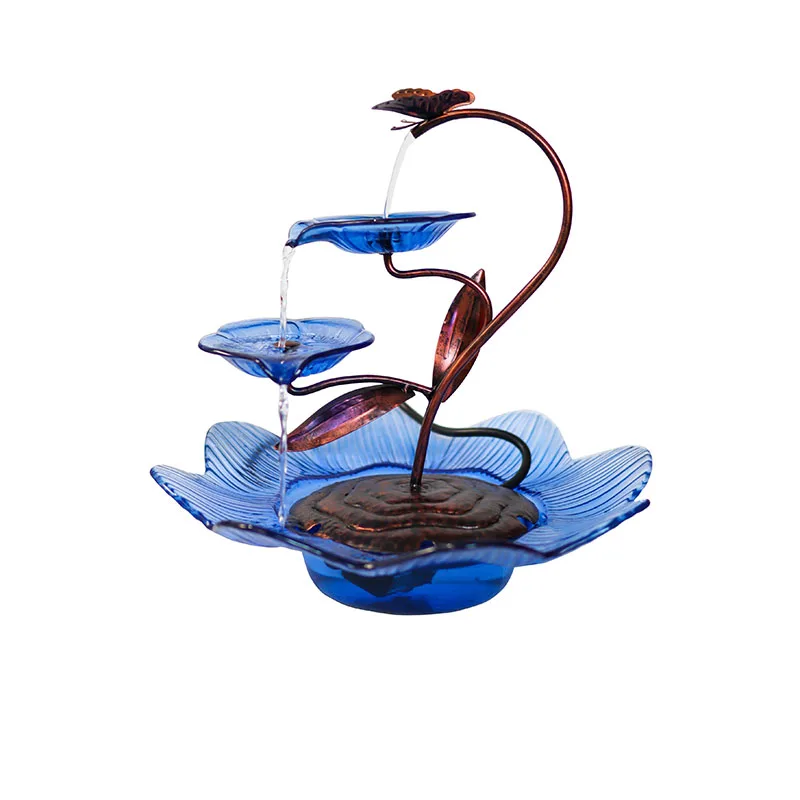 Liffy Butterfly Flower Tabletop Water Fountain 