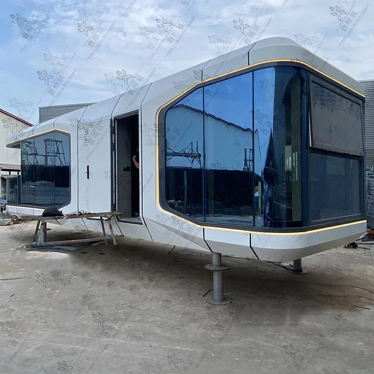 Modular Glass Tiny House Space Capsule Prefabricated Living Container ...