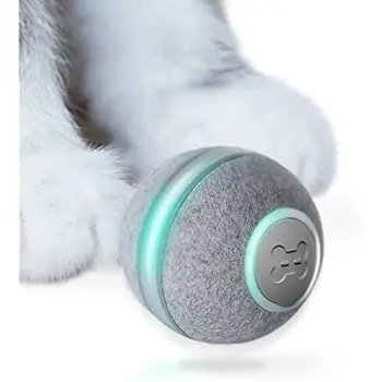 Smart Interactive Cat Automatic Moving Bouncing Rolling Ball for Indoor Kitten Pet Ball with Lights and Bell Pet Toys