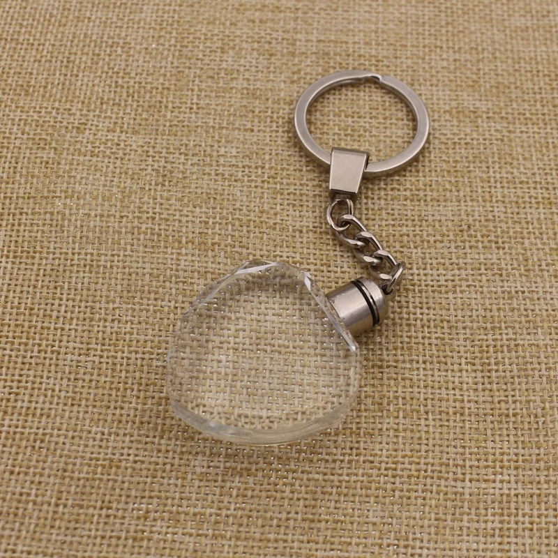 
 Сделанный на заказ брелок хорошего качества без рисунка, светодиодный Кристальный брелок с лазерным логотипом  