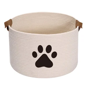 KUYUE Modern Customizable High-Cotton Rope Woven Nursery Folding Basket 1.9 Manual Baby Laundry Storage Baskets