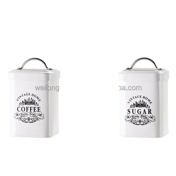 Coffee Tea Sugar Ceramic Kitchen Canister Sets with Lid