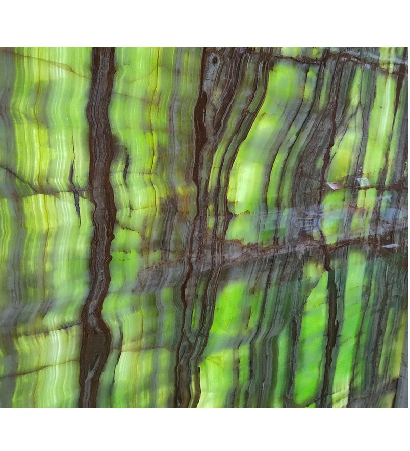 Interior Decoration Green Bamboo Onyx Jade Marble Slab For Sale