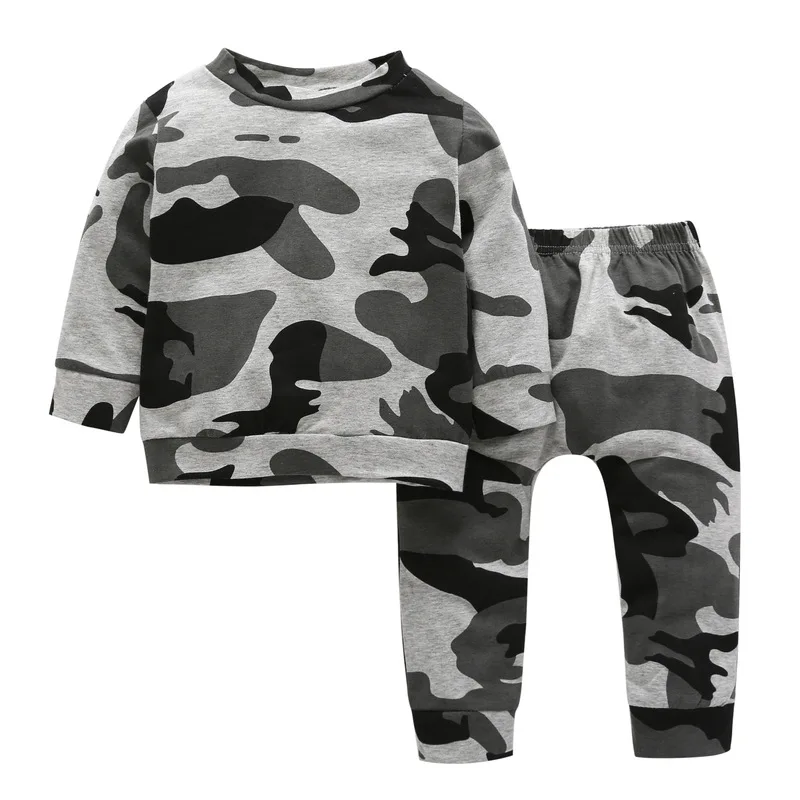 Conjunto De Ropa Con Estampado De Camuflaje Para Bebé,Ropa De Manga Larga  De Punto Para Otoño E Invierno - Buy Bebé Paj Conjunto De Ropa,Ropa De Niños  Traje Product on 