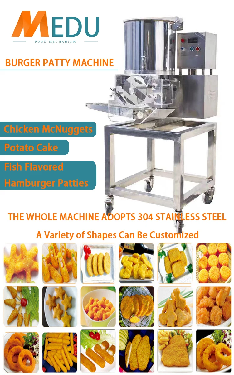 Making Price Maker Automatic Hamburger Production Line Press Burger