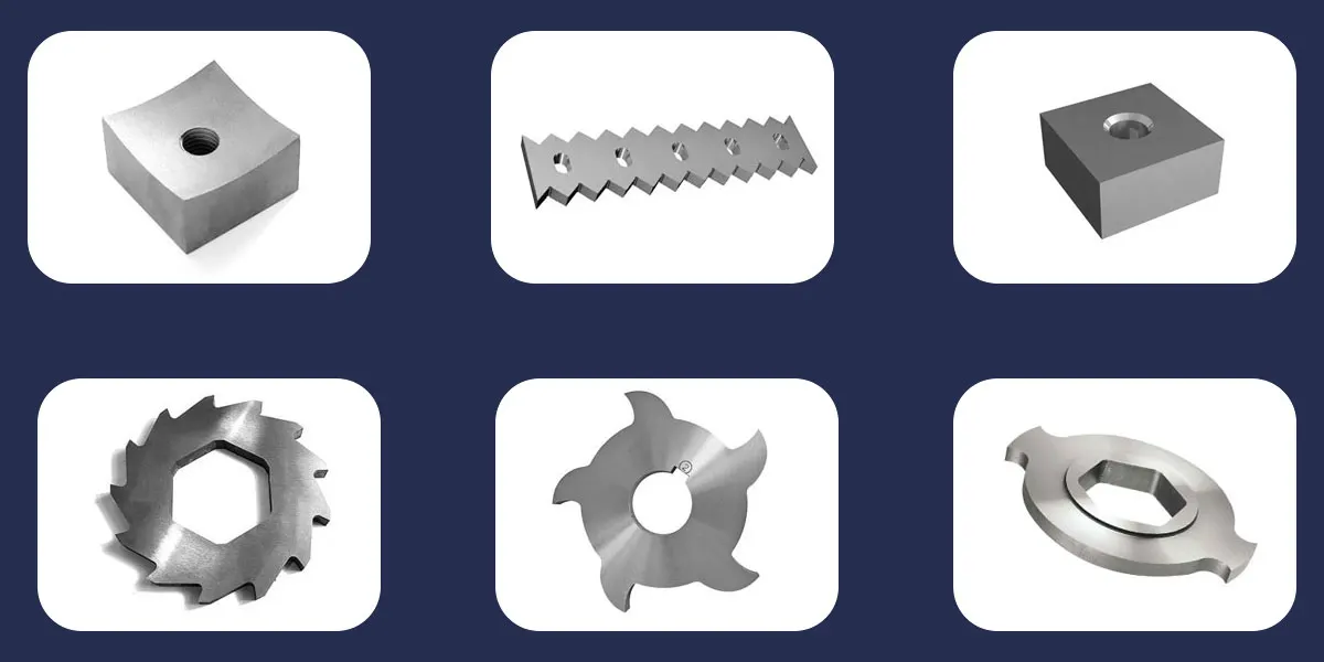 Oem Wood Paper Metal Plastic Shredder Blade/ Knife Box And Double Shaft