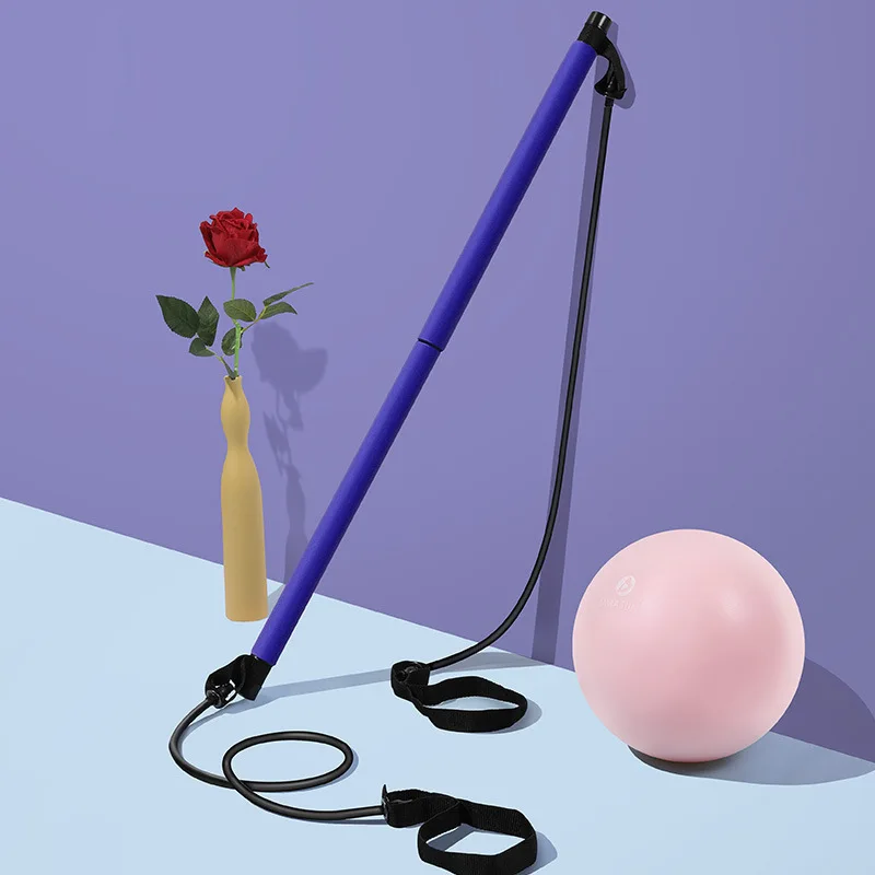 Portable Home Workout Yoga Exercise Tool Stick Yoga Gym Stretching Elastic Pull Rope Resistance Bands Fitness accessories