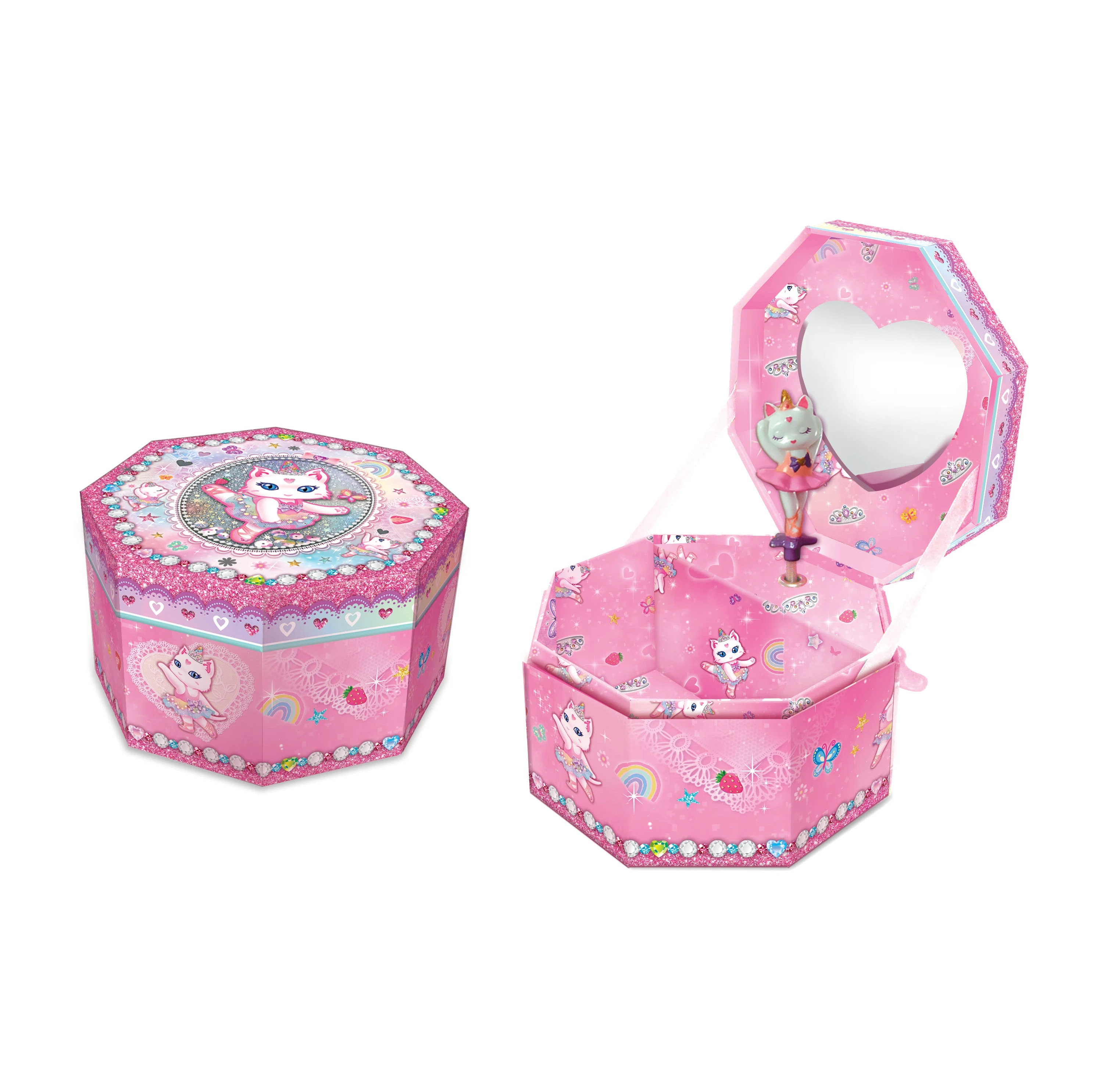 Superior Quality Storage Cute Cartoon Design Music Box For Girls Birthday Gifts