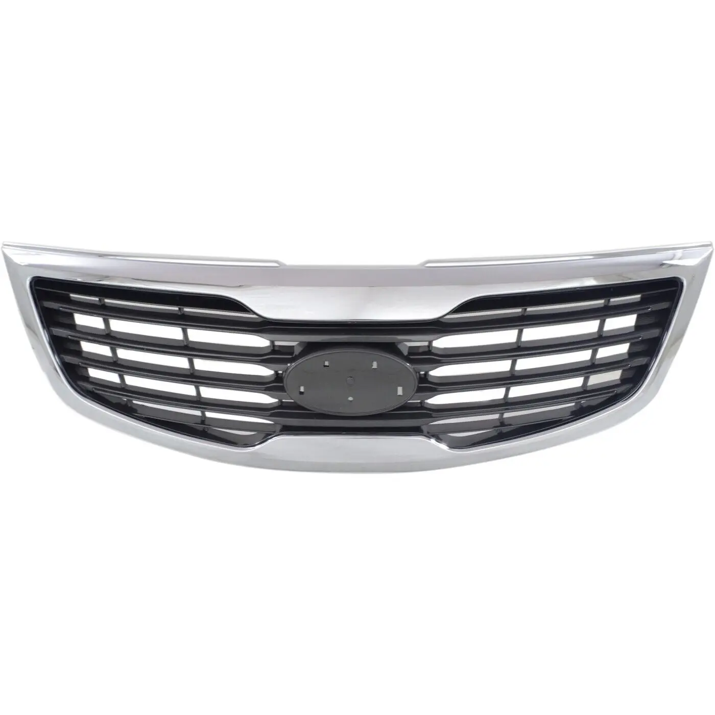 FOR Kia Sportage 2011-2012 replacement Chrome gray insert plastic front bumper cover upper grille