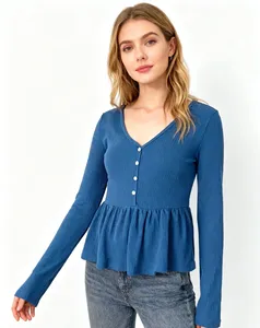 High Quality Custom T Shirt for Women Ladies Clothes- Plain & Personalized Long Sleeve TShirt Slim Fit & Stylish Ladies Top