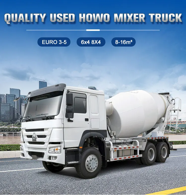Secondhand Howo 14 Cubic Meter Concrete Mixer Truck In Good Condition