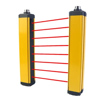 NPN PNP 12-24V DC 20mm/40mm Pitch Industrial Infrared Grating Barrier Safety Light Curtain Sensor IP67 0.1-20m Detection