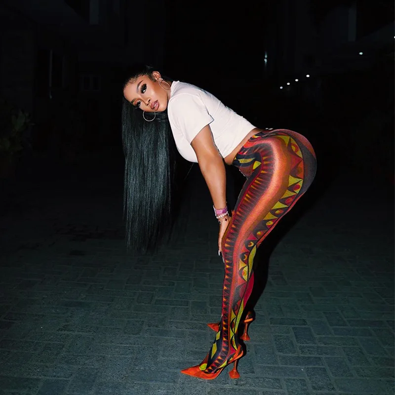 Женские леггинсы с высокой талией и