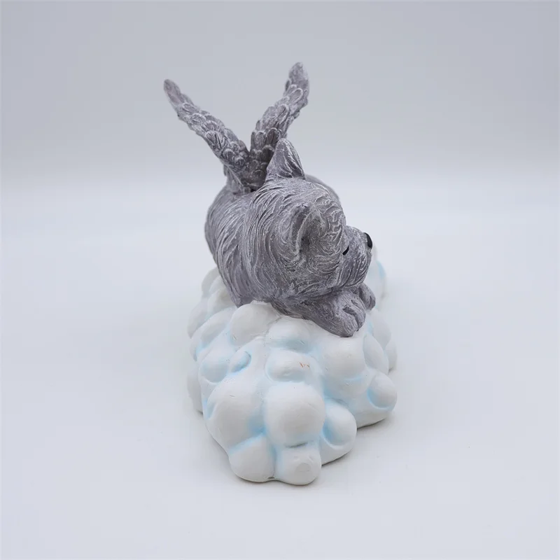 custom outdoor angel dog resin figure-6